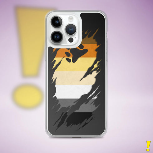 Bear Pride Flag Ripped Reveal Clear Case for iPhone®